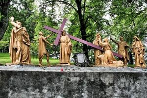 Lourdes in Frankreich im Jahr 2011. Blick auf den Kreuzweg in Lourdes foto