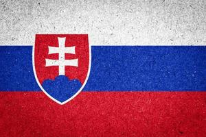 slowakische Flagge auf Papierhintergrund