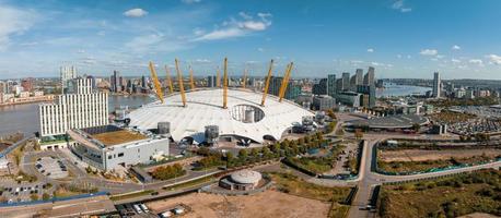 Luftaufnahme des Millennium Dome in London. foto