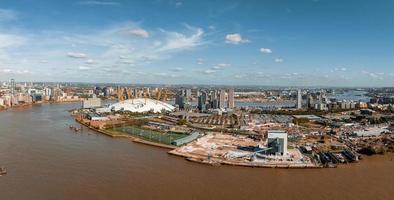 Luftaufnahme des Millennium Dome in London. foto