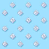 viele blaue geschenkboxen liegen auf texturhintergrund von pastellblauem modepapier in minimalem konzept foto