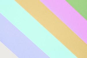 texturhintergrund von modepastellfarben. Papiere mit geometrischen Mustern in Rosa, Violett, Orange, Grün, Beige und Blau foto