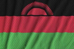 Malawi-Flagge gedruckt auf einem Polyester-Nylon-Sportswear-Mesh-Gewebe foto