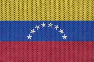 Venezuela-Flagge gedruckt auf einem Polyester-Nylon-Sportswear-Mesh-Gewebe foto