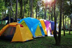 bunte Zelte zum Campen foto