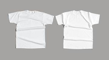 weißes T-Shirt vorne und hinten foto