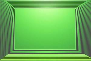 grün gestreifter tunnel mit kopierraum 3d-rendering foto