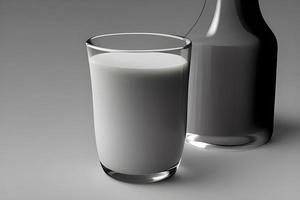 weiße Milch im Glas foto