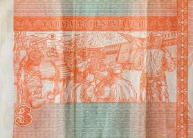 santa clara schlacht auf kubanischer banknote orange drei pesos umwandelbar 2016 foto