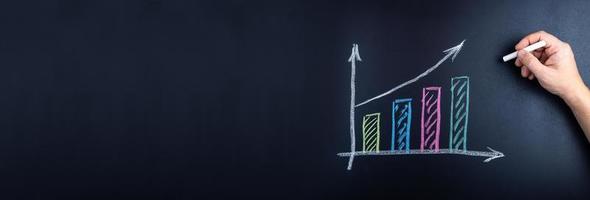 handzeichnung eines geschäftsdiagramms foto