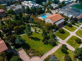 Luftaufnahme des Campus der Universität von Kalifornien, Los Angeles Ucla foto