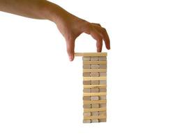 Jenga-Spielfoto. foto