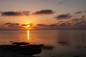 Silhouette des Meeres Krim foto