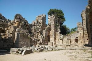 Bad in der antiken Stadt Perge in Antalya, Türkei foto