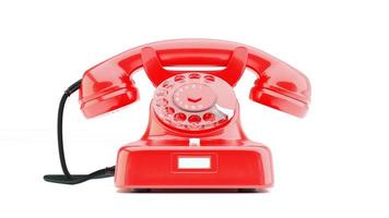 altes Telefon w48 antike rote Front foto