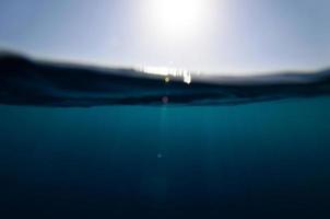 Split Unterwasser und Himmel Hintergrund foto