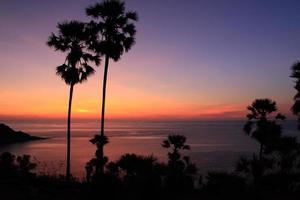 Asien Sonnenuntergang am Strand bilden Thailand. foto