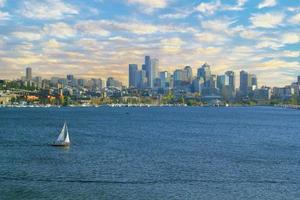 Blick auf die Skyline von Seattle foto