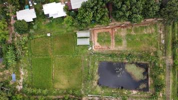 Draufsicht der Farm in Thailand. foto