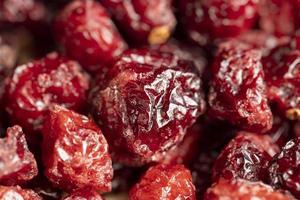 getrocknete rote Preiselbeeren mit Zuckersirup foto