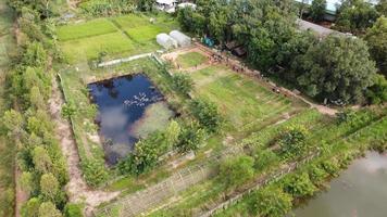 Draufsicht der Farm in Thailand. foto