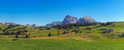 Panoramablick auf die Seiser Alm, Südtirol, Italien, 2017 foto