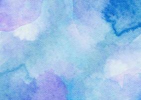blauer aquarellschmerz auf papierbeschaffenheit, schöner hintergrund mit fleckaquarell foto