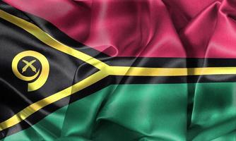 3D-Darstellung einer Vanuatu-Flagge - realistische wehende Stoffflagge foto