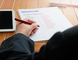 Arbeitsblatt zur englischen Rechtschreibung foto