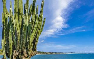 schöne landschaftliche aussicht panorama der stadt zicatela puerto escondido mexiko. foto