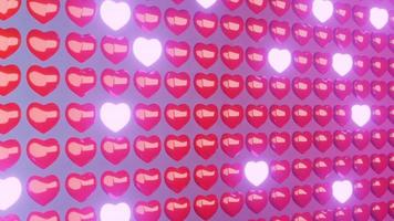 3D-Render, Valentinstag Herzen Hintergrund. kopierraum romantischer hintergrund foto