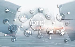 über den Ladentisch. otc. Trading-Börsenkonzept. foto