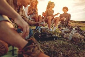 Musik im Sonnenuntergang foto