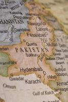 Makro Globus Karte Detail von Pakistan foto