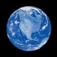 Nordamerika auf blauer Erde foto