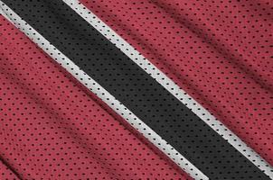 Trinidad und Tobago-Flagge gedruckt auf Polyester-Nylon-Sportbekleidung foto