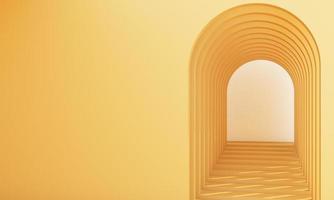 gelber pastellarchitekturbogenrhythmushintergrund foto