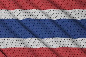 Thailand-Flagge gedruckt auf einem Polyester-Nylon-Sportswear-Mesh-Stoff foto