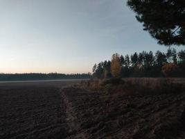 Morgen- und Nachtpanorama der Morgendämmerung foto