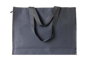 schwarze Einkaufstasche auf weißem Hintergrund foto