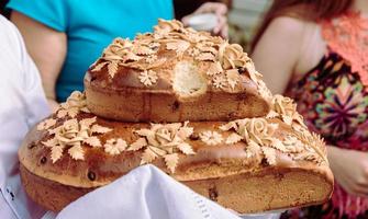 Hochzeitsbrot - Laibkuchen. Hochzeitsbrot. foto