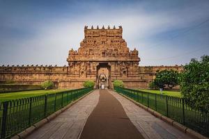 Der große Tanjore-Tempel oder Brihadeshwara-Tempel wurde von König Raja Raja Cholan in Thanjavur, Tamil Nadu, erbaut. Es ist der älteste und höchste Tempel in Indien. dieser tempel, der zum unesco-kulturerbe gehört foto