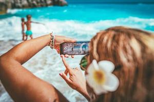 Familienerinnerungen aus dem Strandurlaub foto