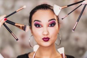 lustige Make-up-Ansicht foto