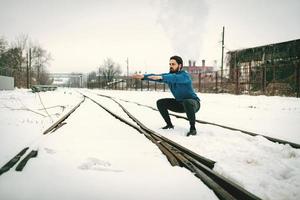 Ansicht des Wintertrainings foto