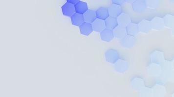 blaues Hexagon-Tapetendesign, 3D-Rendering foto