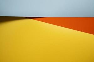 abstrakter Hintergrund in gelben, roten und grauen Farben mit Schatten. Platz kopieren. Ansicht von oben. foto