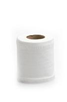 Toilettenpapierrolle isoliert weißen Hintergrund foto