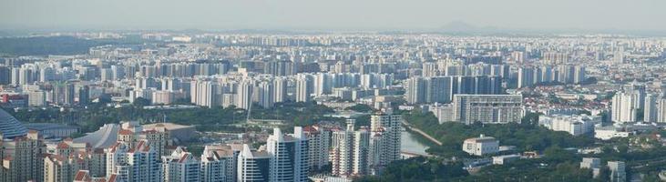 Panoramablick auf die Gebäude der Stadt Singapur. foto