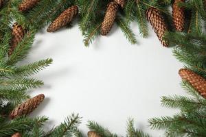 ursprünglicher weihnachtsbaumhintergrund. Frohe Weihnachtsbaum-Grußkarte. Frohes neues Jahr 2023 foto